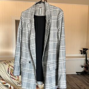 Free People plaid blazer